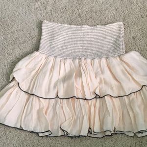 Free People Smocked Ruffle Skirt